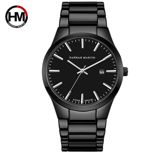 Reloj Eclipse Masculino 40mm Full Black con Detalle Silver – Diseño Sofisticado con Correa de Acero