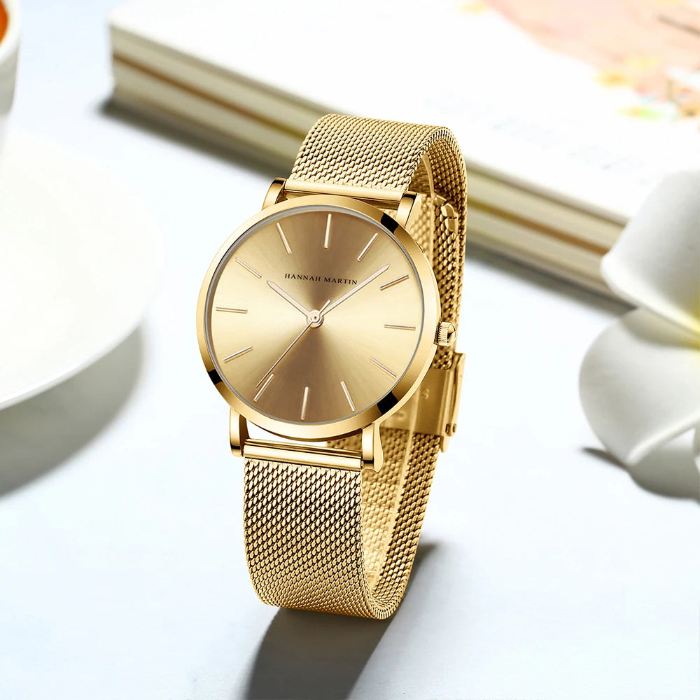 Reloj Aura Gold  Femenino 36mm – Sofisticación en Cada Detalle